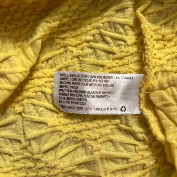 Wild Fable Yellow Halter Knee Length Dress with side slit built in bra Size M - Picture 5 of 10